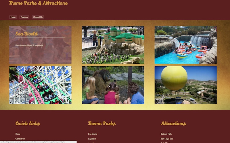 Sandbox.leighcotnoir.com:studentwork:advancedweb:responsive Php:09 Theme Parks: